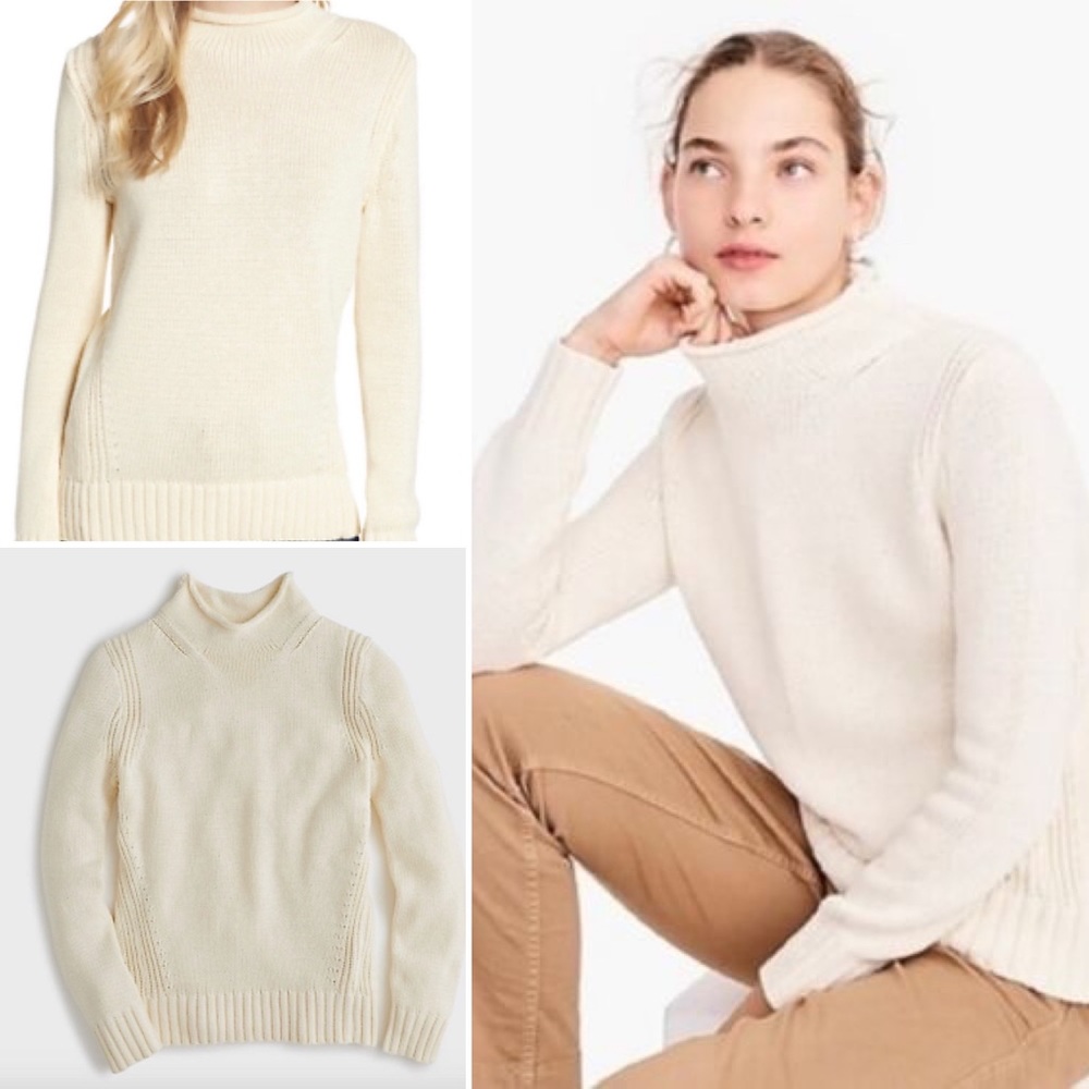 J. Crew Always 1988 Rollneck sweater in Always Cotton size Small holidays casual